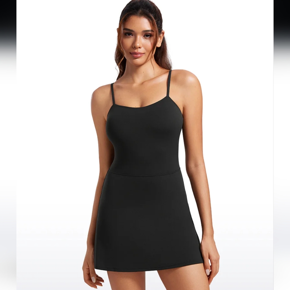 CRZ Yoga Butterluxe Spaghetti Strap Athletic Casual Short Dresses